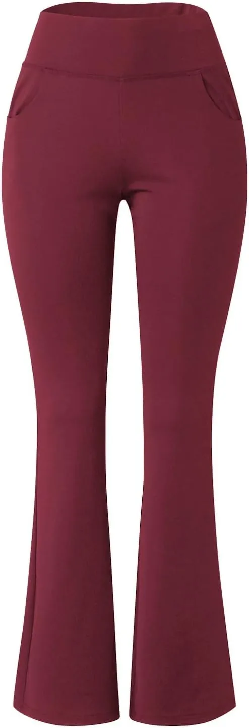 Flare Leggings for Women Short Length 25 Wide Trousers Straight Leg Pilates High Bootcut Yoga Pants for Women