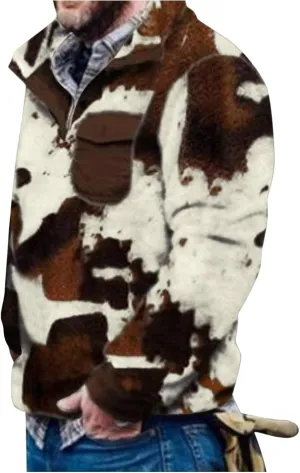 Fleece Jacket Men, Men's Sherpa Fleece Lined Cargo Jackets Button Down Casual Military Winter Thick Warm Coats