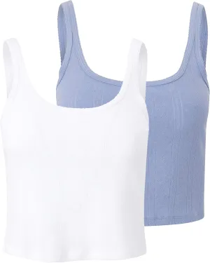 Florence By Mills Women's Cozy Crush Easy Tank, 2 Pack