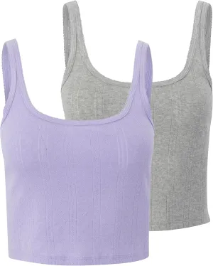 Florence By Mills Women's Cozy Crush Easy Tank, 2 Pack