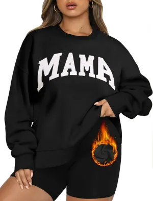 FOREYOND Plus Size Sweatshirts for Women Crew Neck Long Sleeve Pullover Oversized Sweaters Casual Fleece Sweatshirts