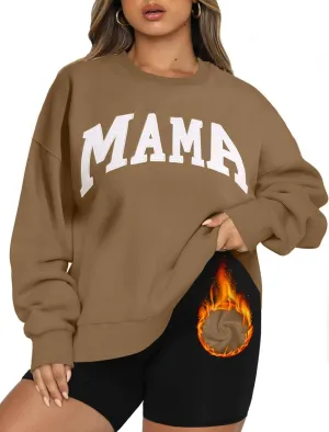 FOREYOND Plus Size Sweatshirts for Women Crew Neck Long Sleeve Pullover Oversized Sweaters Casual Fleece Sweatshirts