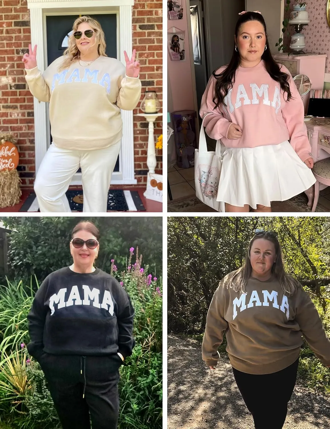 FOREYOND Plus Size Sweatshirts for Women Crew Neck Long Sleeve Pullover Oversized Sweaters Casual Fleece Sweatshirts