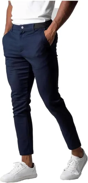 Foueo Active Chinos, Active Chinos Pants Men, Mens Dress Pants Casual Solid Trousers, Slim Fit Stretch Skinny Pants