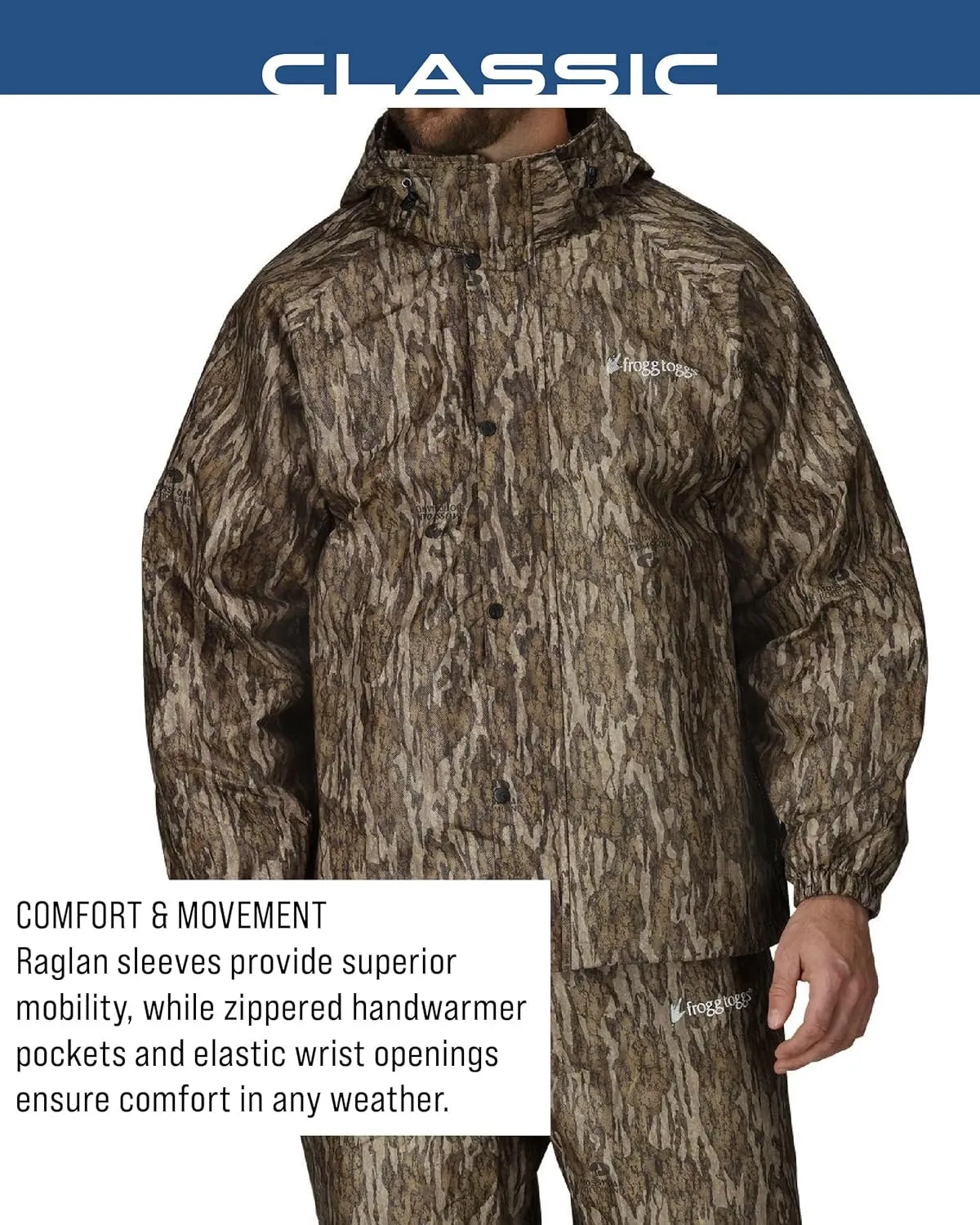 FROGG TOGGS Men's Classic Pro Action Waterproof Breathable Rain Jacket