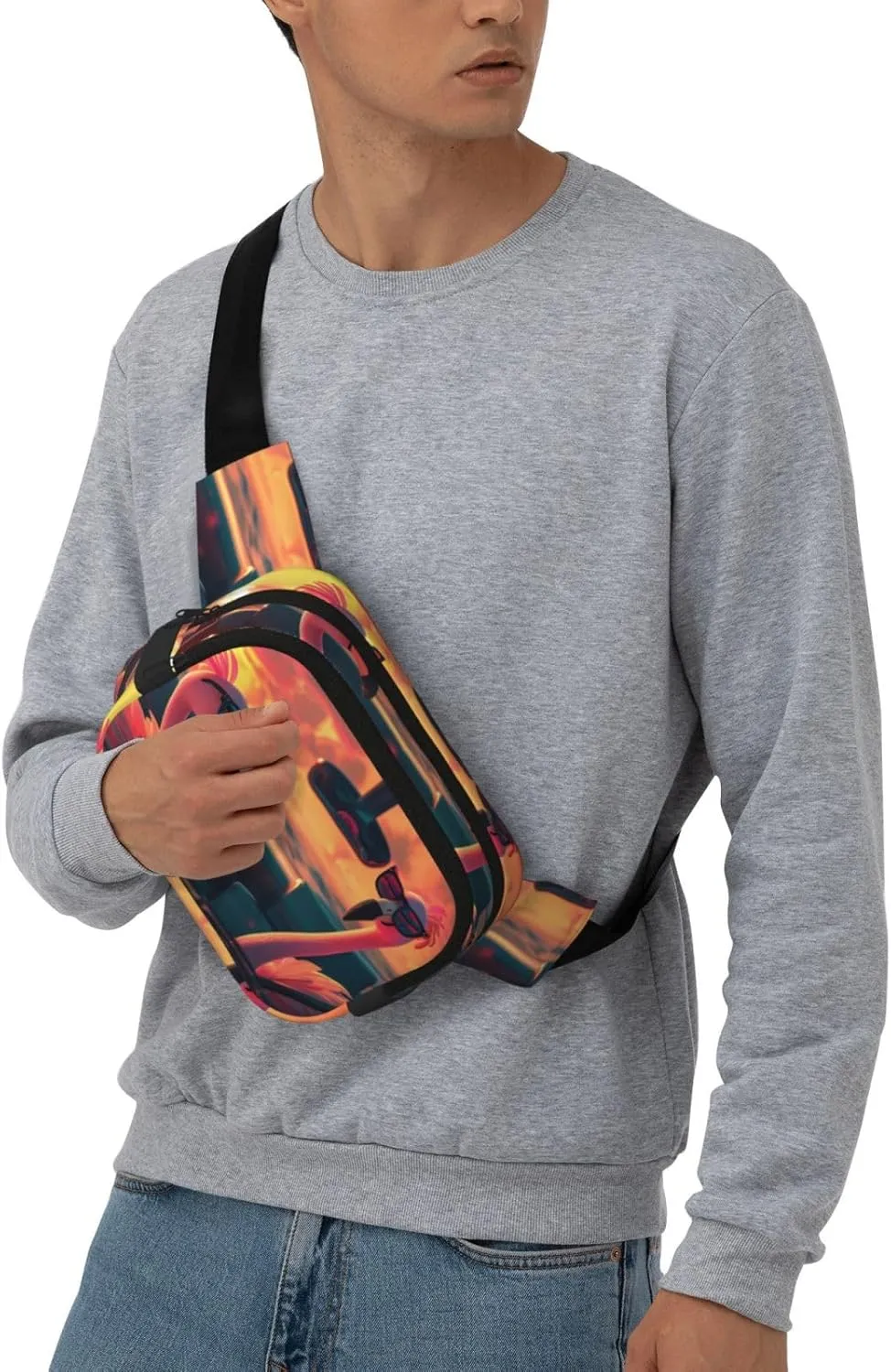 Funny Birds Funny Pack Waist Pack for Women Men, Double Layer Pack for Workout Running Travelling