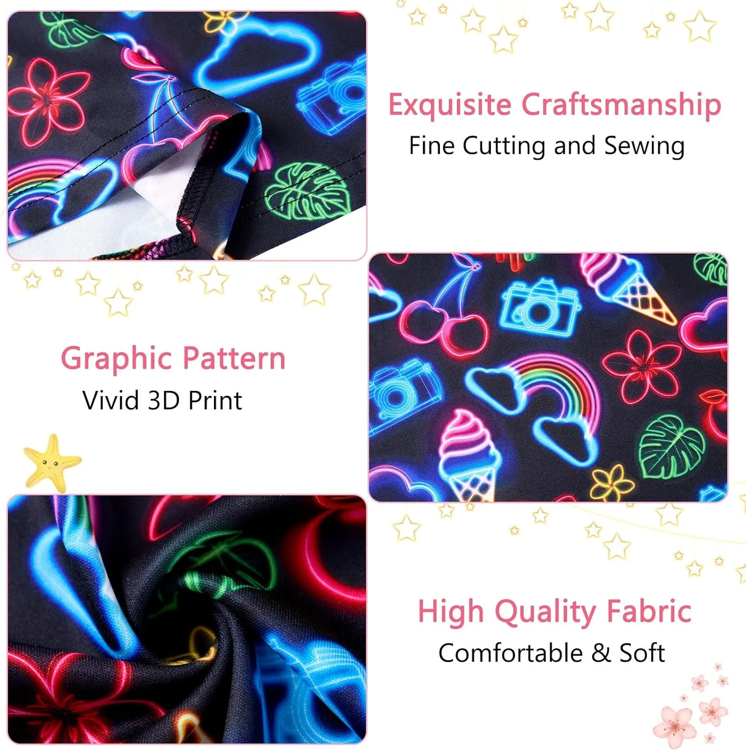 Funnycokid Mermaid Dress Girls Kids Summer Sleeveless Sundress Birthday Outfit Twirly Party Clothes 4-13 Years
