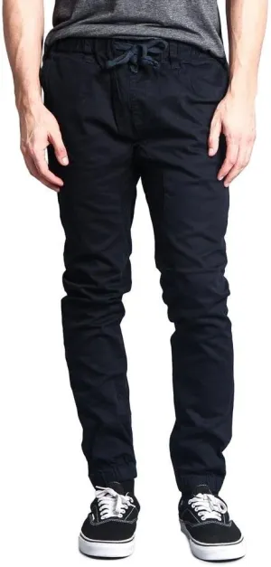 G-Style USA Mens Twill Skinny Jogger Pants