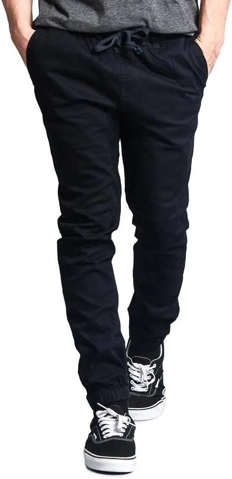 G-Style USA Mens Twill Skinny Jogger Pants