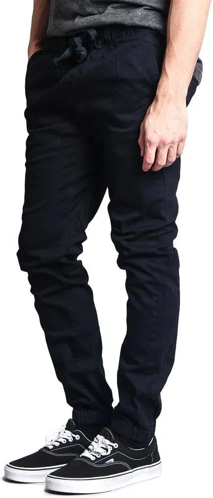 G-Style USA Mens Twill Skinny Jogger Pants