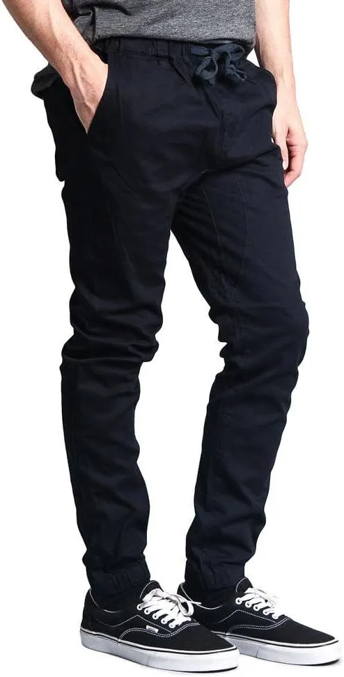 G-Style USA Mens Twill Skinny Jogger Pants