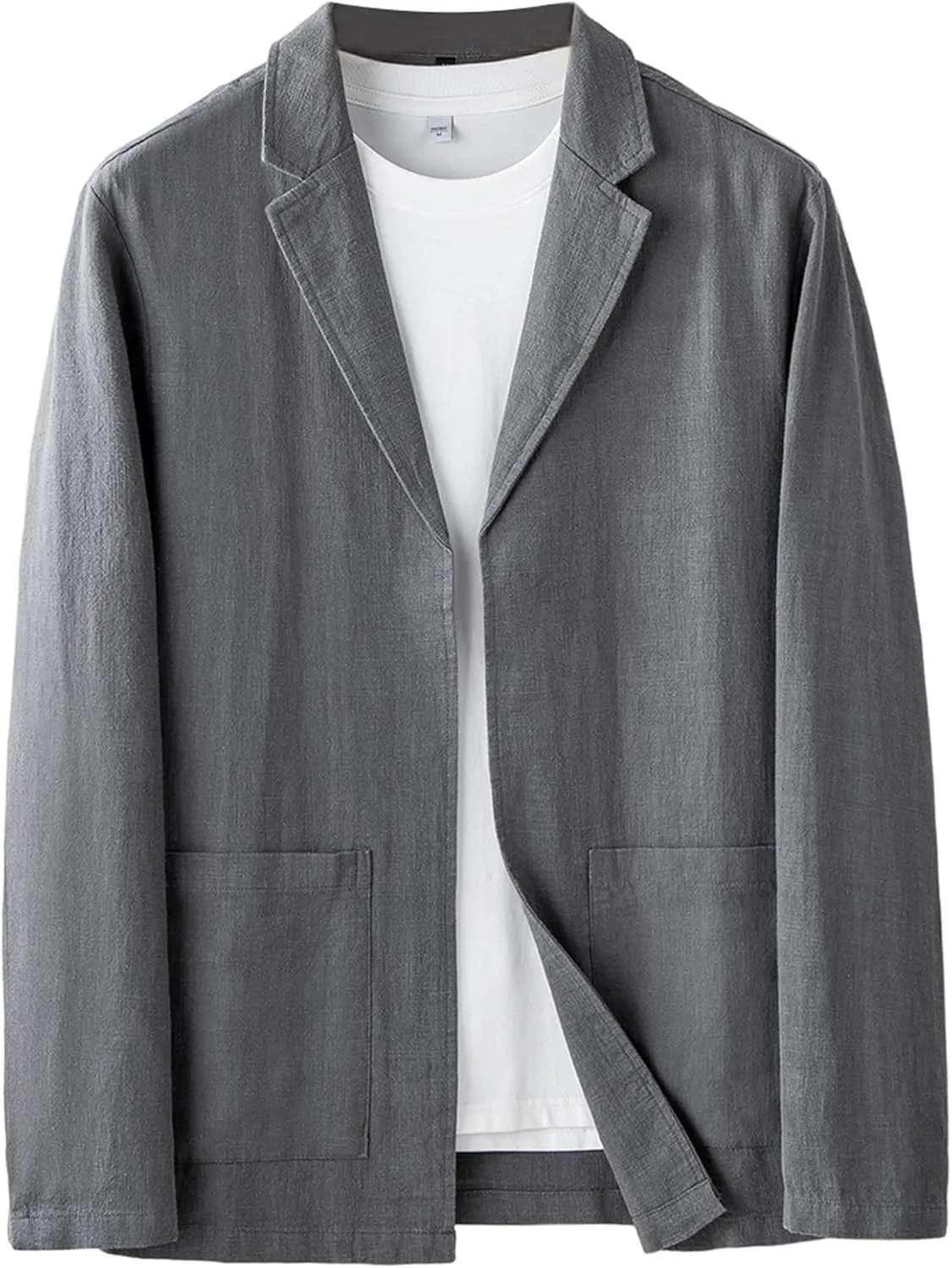 GIBZ Men's Casual Sport Coat Regular Fit Lightweight Ramie Linen Cotton Blazer Jacket Stylish Suit Jackets