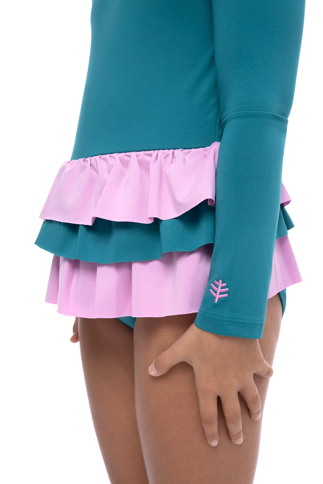 Girl's Kailani Long Sleeve Swimsuit | Tahitian Teal