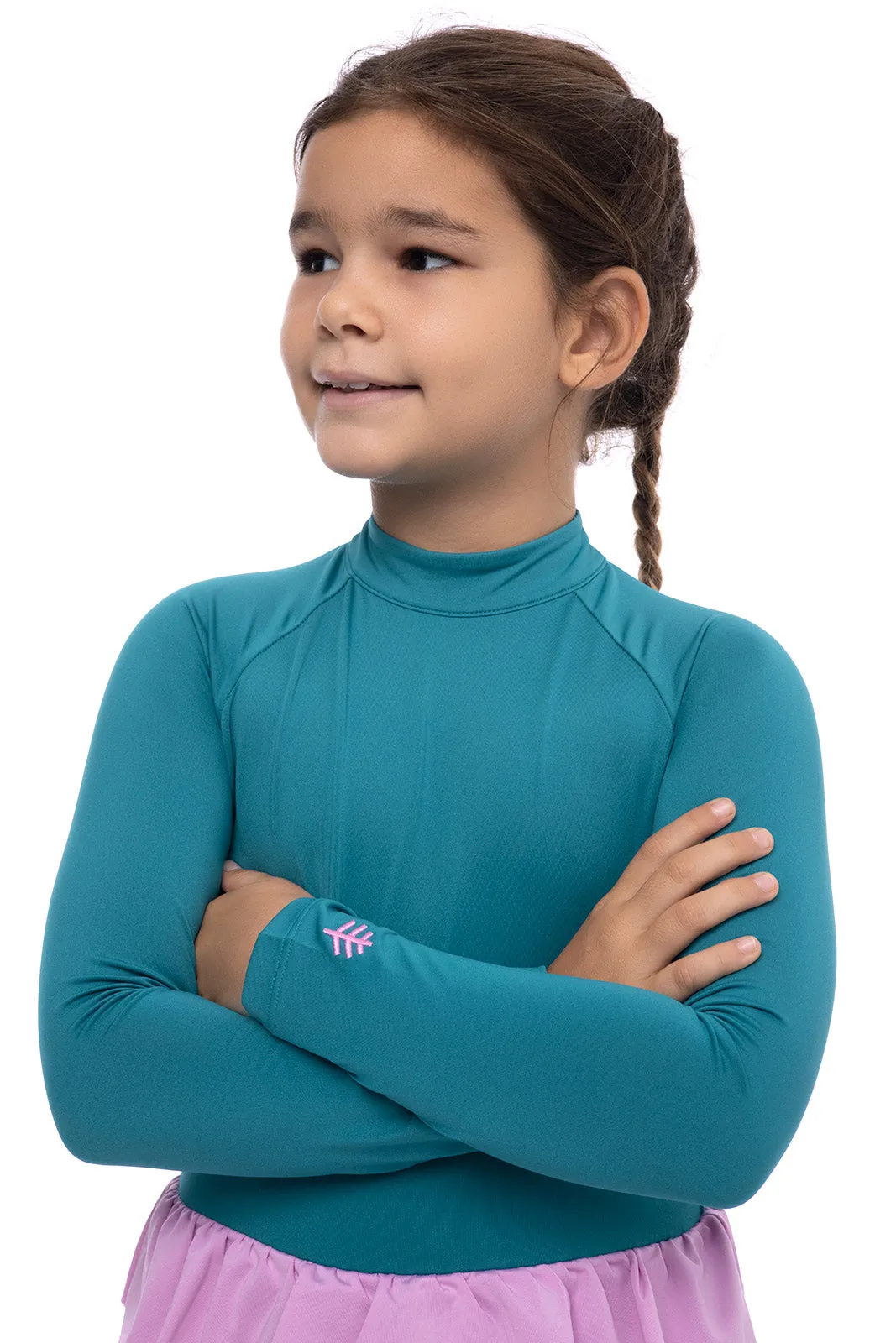 Girl's Kailani Long Sleeve Swimsuit | Tahitian Teal