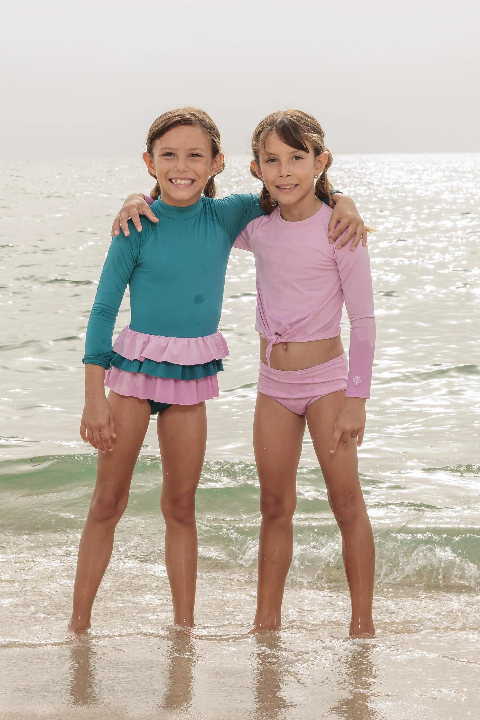 Girl's Kailani Long Sleeve Swimsuit | Tahitian Teal