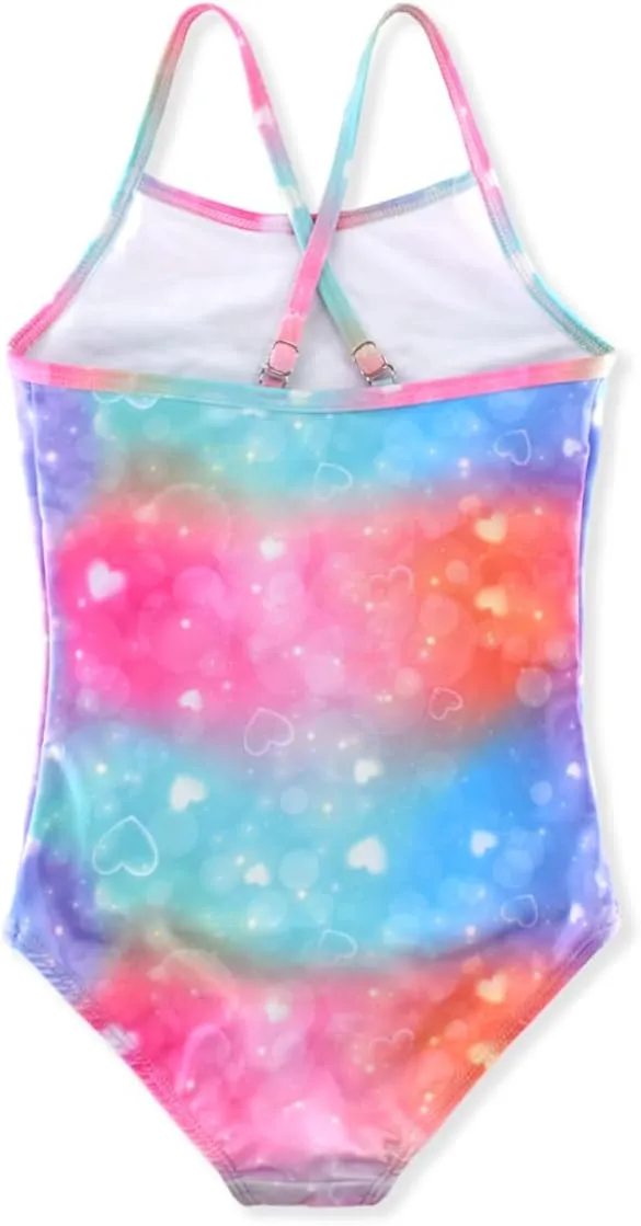 Girls One Piece Swimsuit Quick Dry Beach Swimwear Bathing Suit 2-12 Years