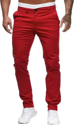 GOKKILRW Mens Slim Fit Golf Work Pants Flat-Front Stretch Chino Pants Casual Skinny Dress Pants Tapered Hiking Travel Pants