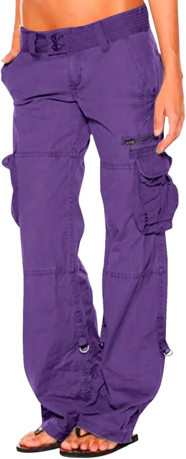 GOKKILRW Womens Ripstop Tactical Cargo Pants Stretch Cotton Casual Military Army Tactical Combat Work Trousers Y2K Streetwear