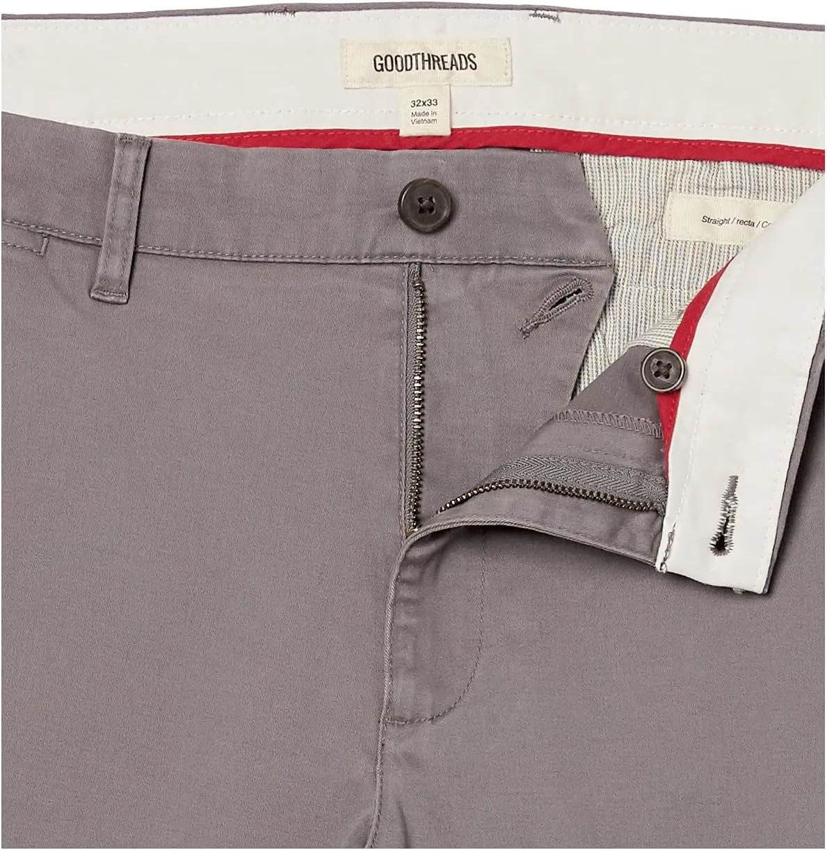 Goodthreads Men's Straight-Fit Washed Comfort Stretch Chino Pant
