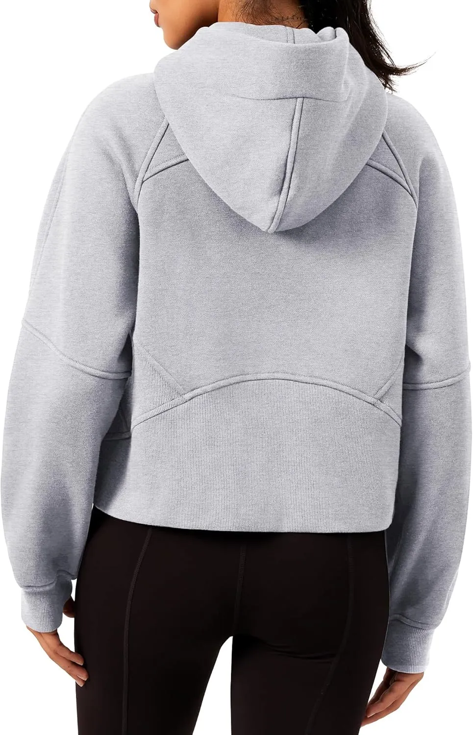 GYM RAINBOW Womens Oversized Zip Up Hoodie Cropped Hooded Sweatshirts Pullover Sweaters Full Zip Fleece Jacket