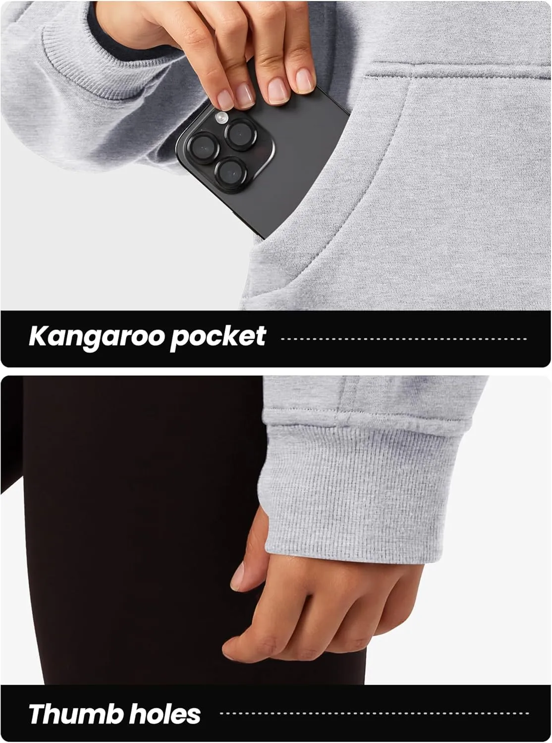 GYM RAINBOW Womens Oversized Zip Up Hoodie Cropped Hooded Sweatshirts Pullover Sweaters Full Zip Fleece Jacket