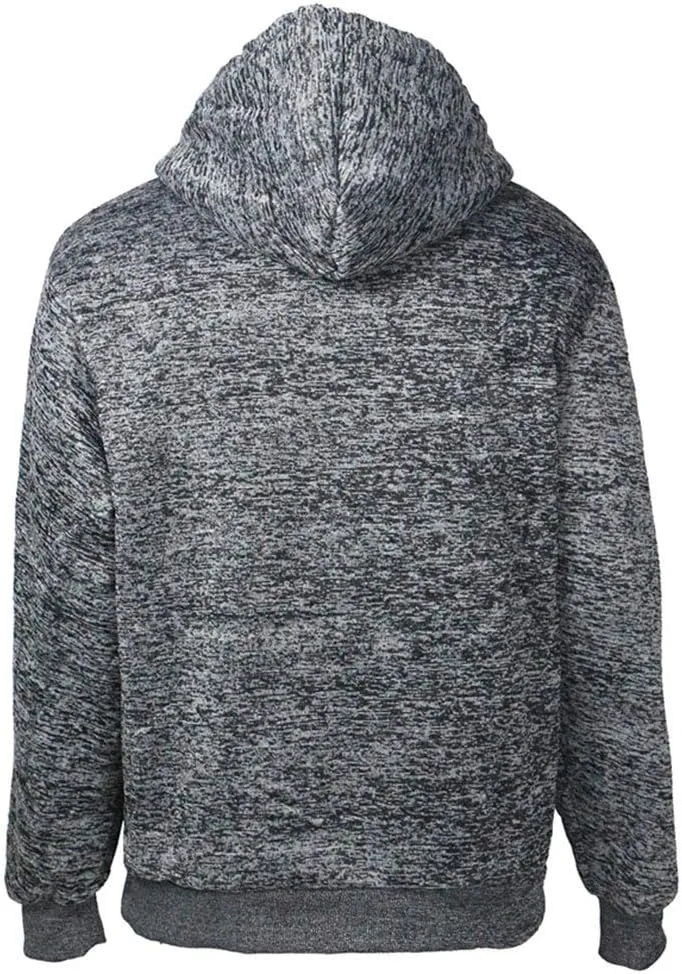 Heavyweight Hoodies for Men Jackets Comfy Sherpa Lined Zip Up Hoodie Coats with Pockets Outerwear