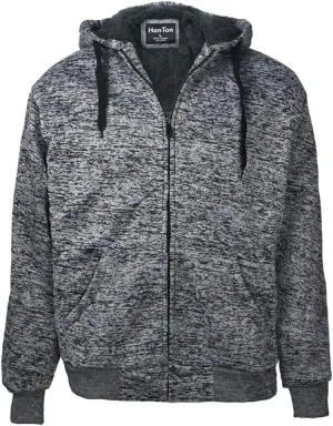 Heavyweight Hoodies for Men Jackets Comfy Sherpa Lined Zip Up Hoodie Coats with Pockets Outerwear