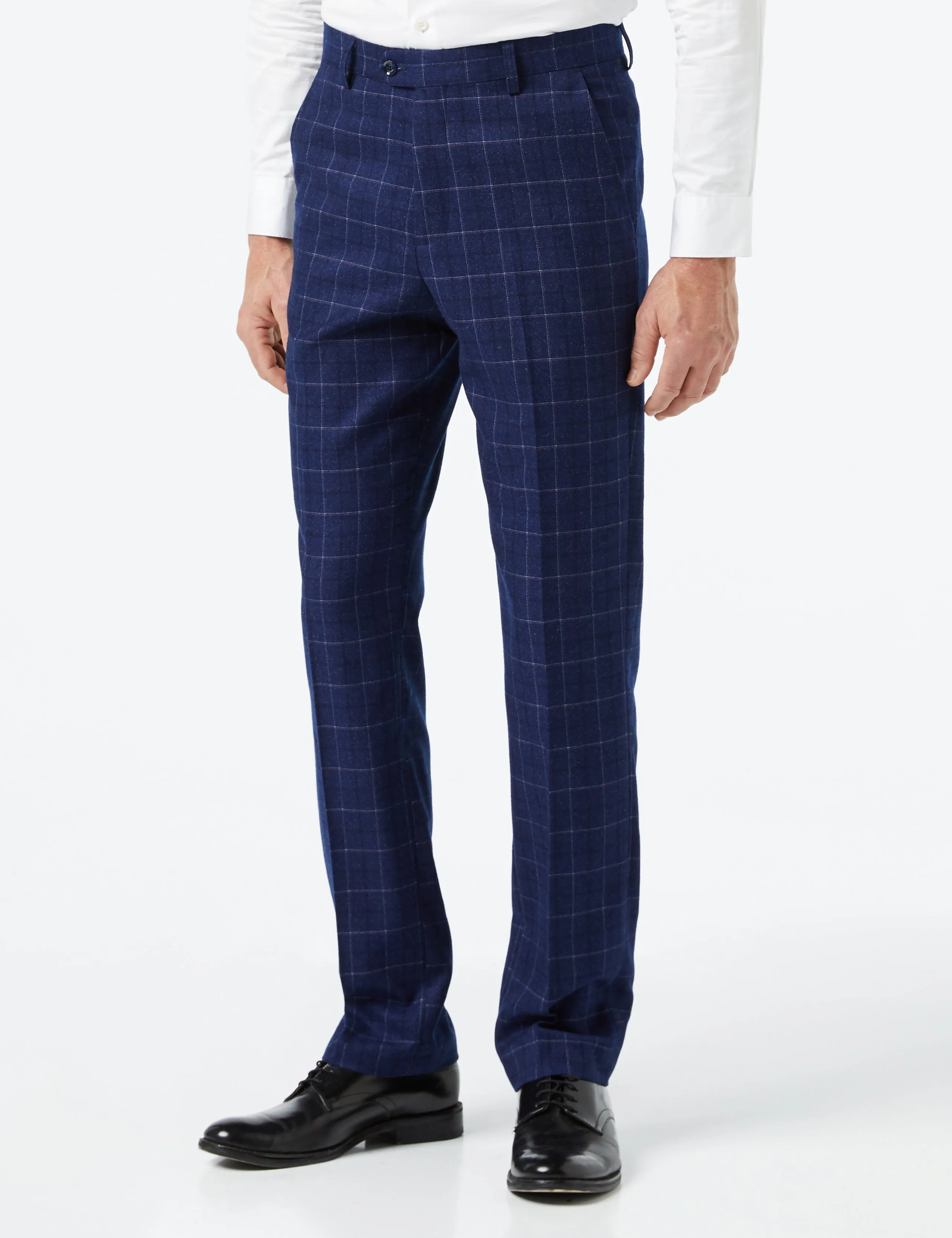 HECTOR - NAVY GRID WINDOWPANE CHECK SUIT