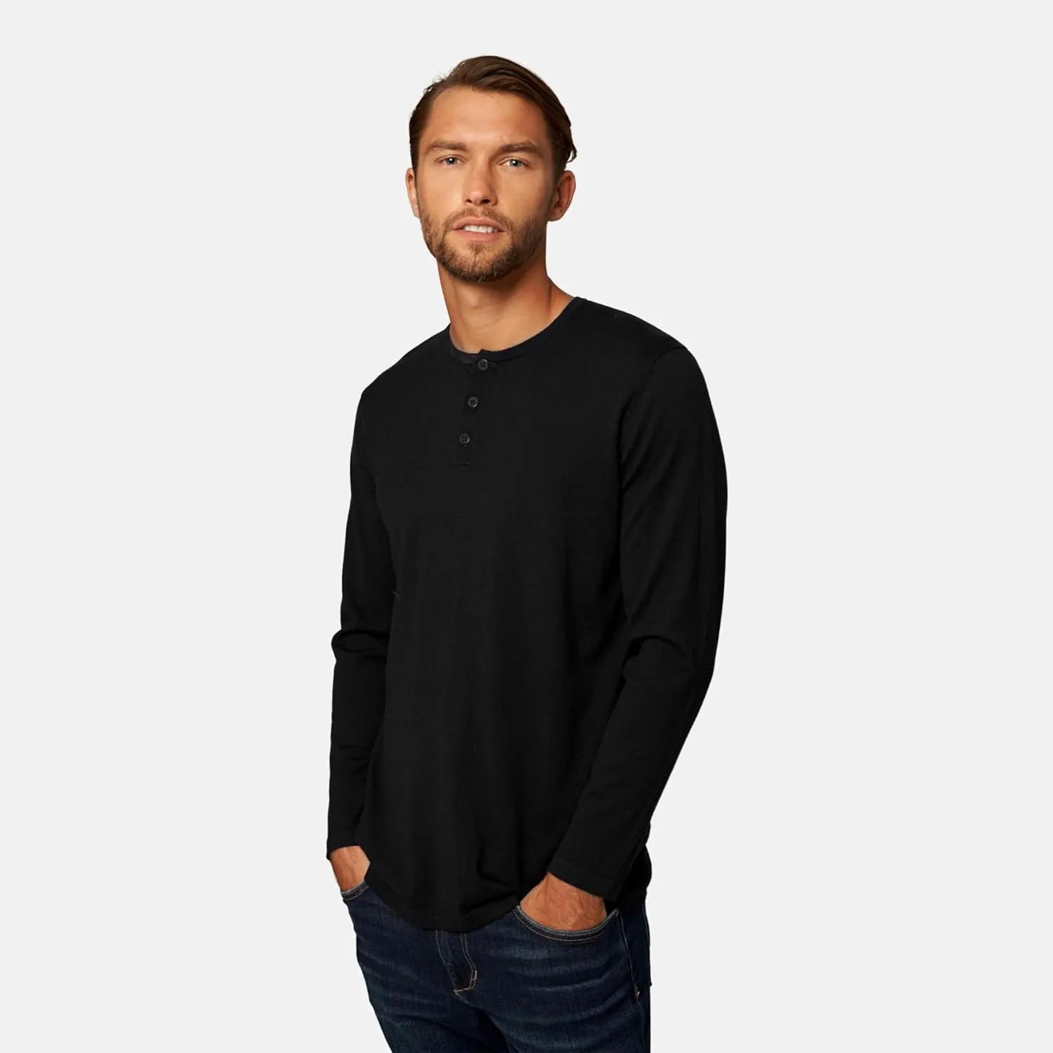 Henley Cotton Cashmere T-Shirt