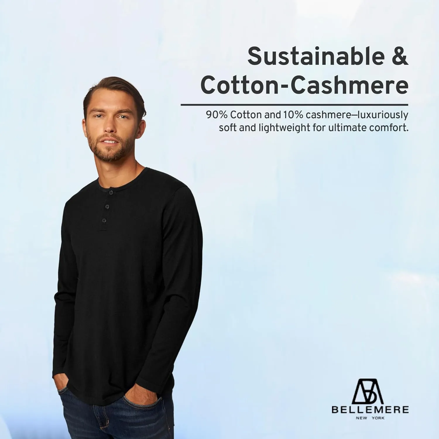 Henley Cotton Cashmere T-Shirt
