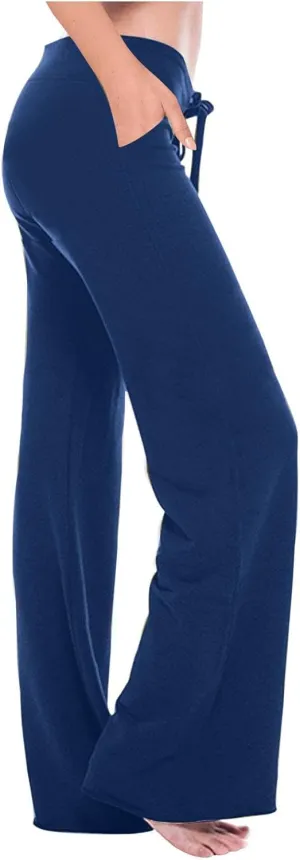 High Waisted Yoga Pants for Women Stretch Loose Casual Wide Leg Lounge Trousers Plus Size Bootcut Flare Leggings