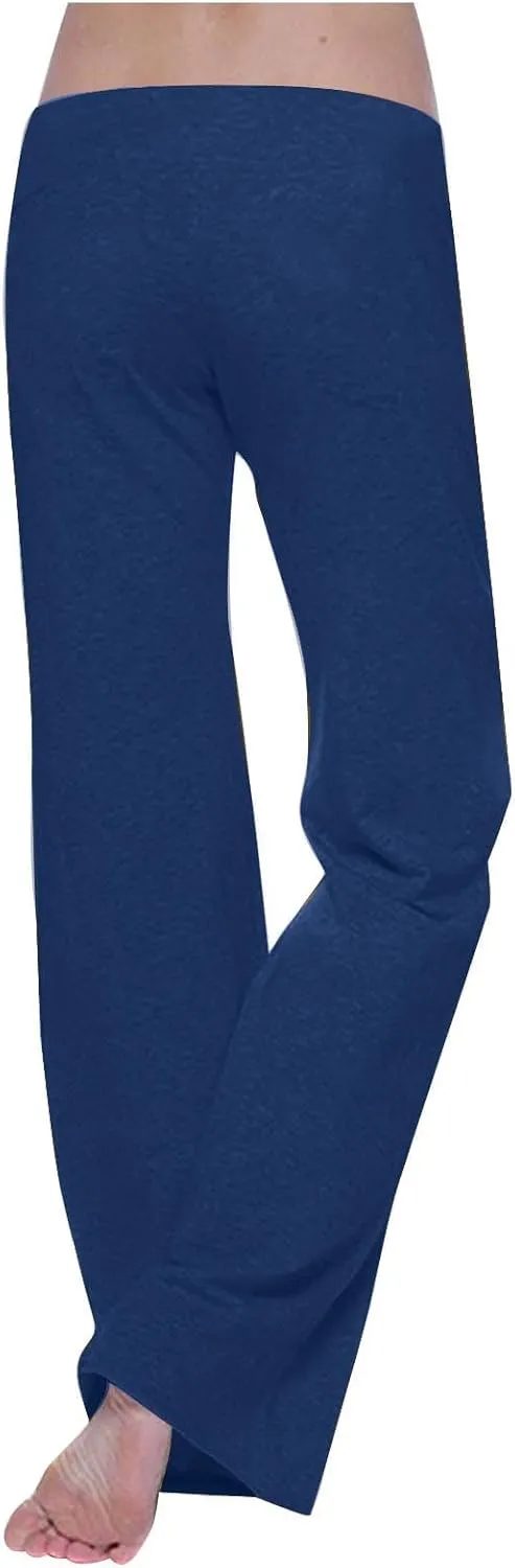High Waisted Yoga Pants for Women Stretch Loose Casual Wide Leg Lounge Trousers Plus Size Bootcut Flare Leggings