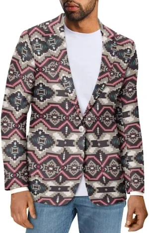 Horeset Aztec Tribal Indian Mens Blazer Novelty Slim Fit Casual Sport Coats Jacket for Daily Prom Party
