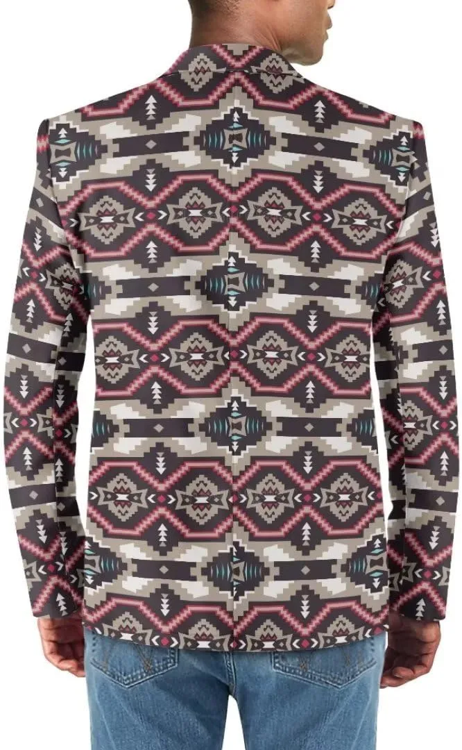 Horeset Aztec Tribal Indian Mens Blazer Novelty Slim Fit Casual Sport Coats Jacket for Daily Prom Party
