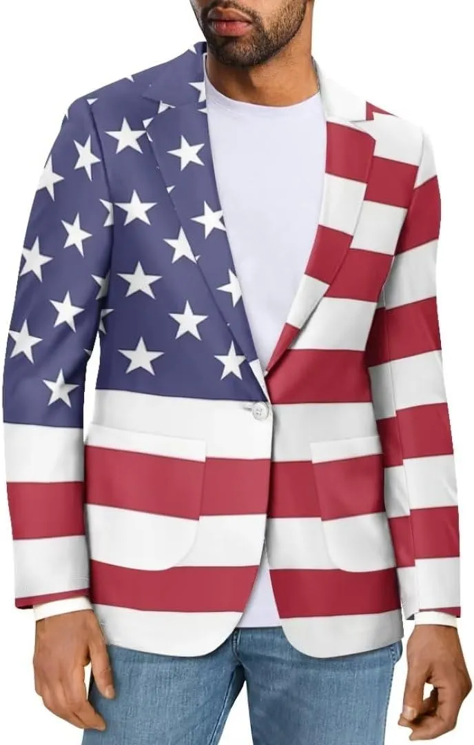 Horeset Aztec Tribal Indian Mens Blazer Novelty Slim Fit Casual Sport Coats Jacket for Daily Prom Party