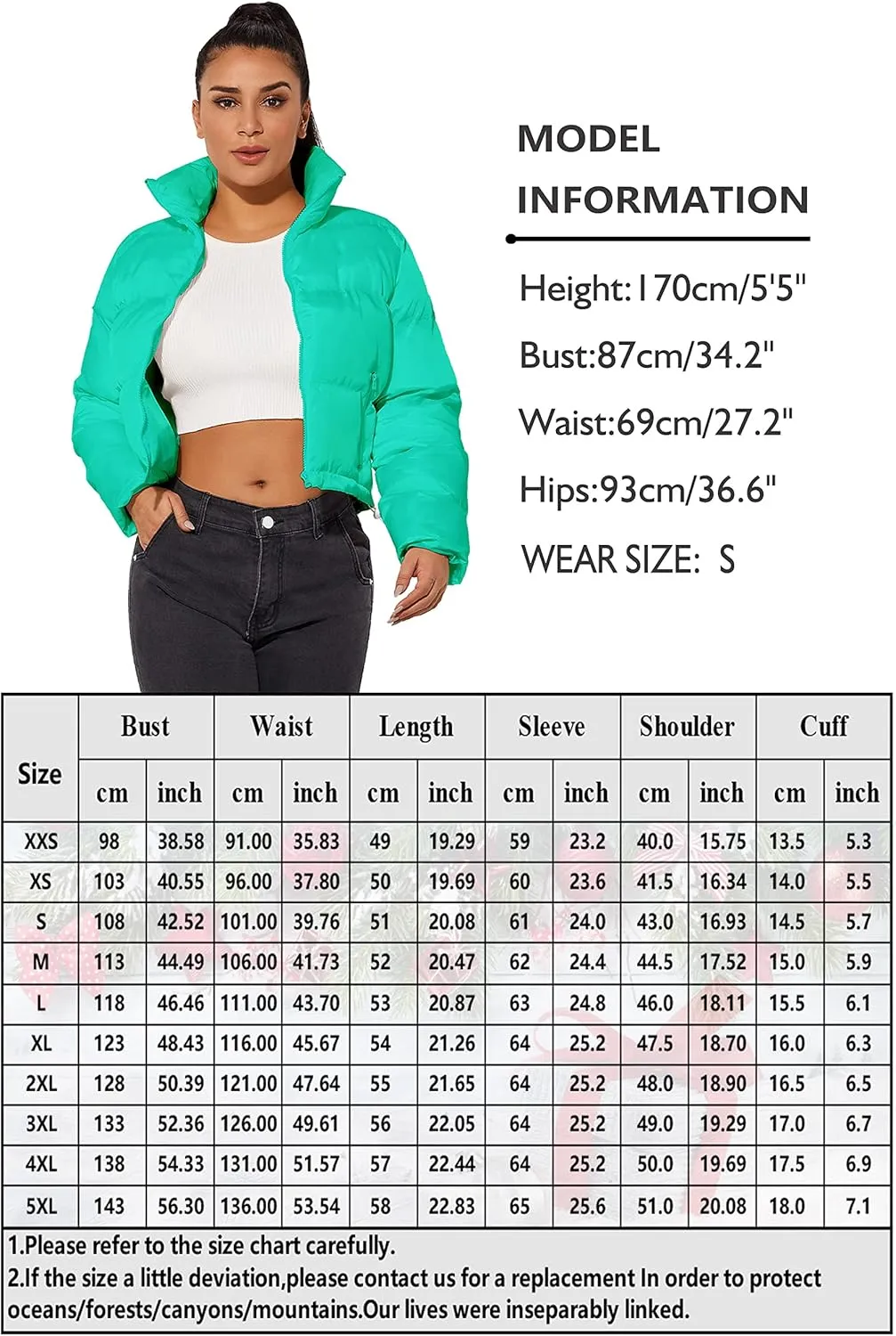 Hujoin Women's Crop Short Jacket Cropped Puffer Fashion Jackets for Women Warm Winter Lightweight Coat
