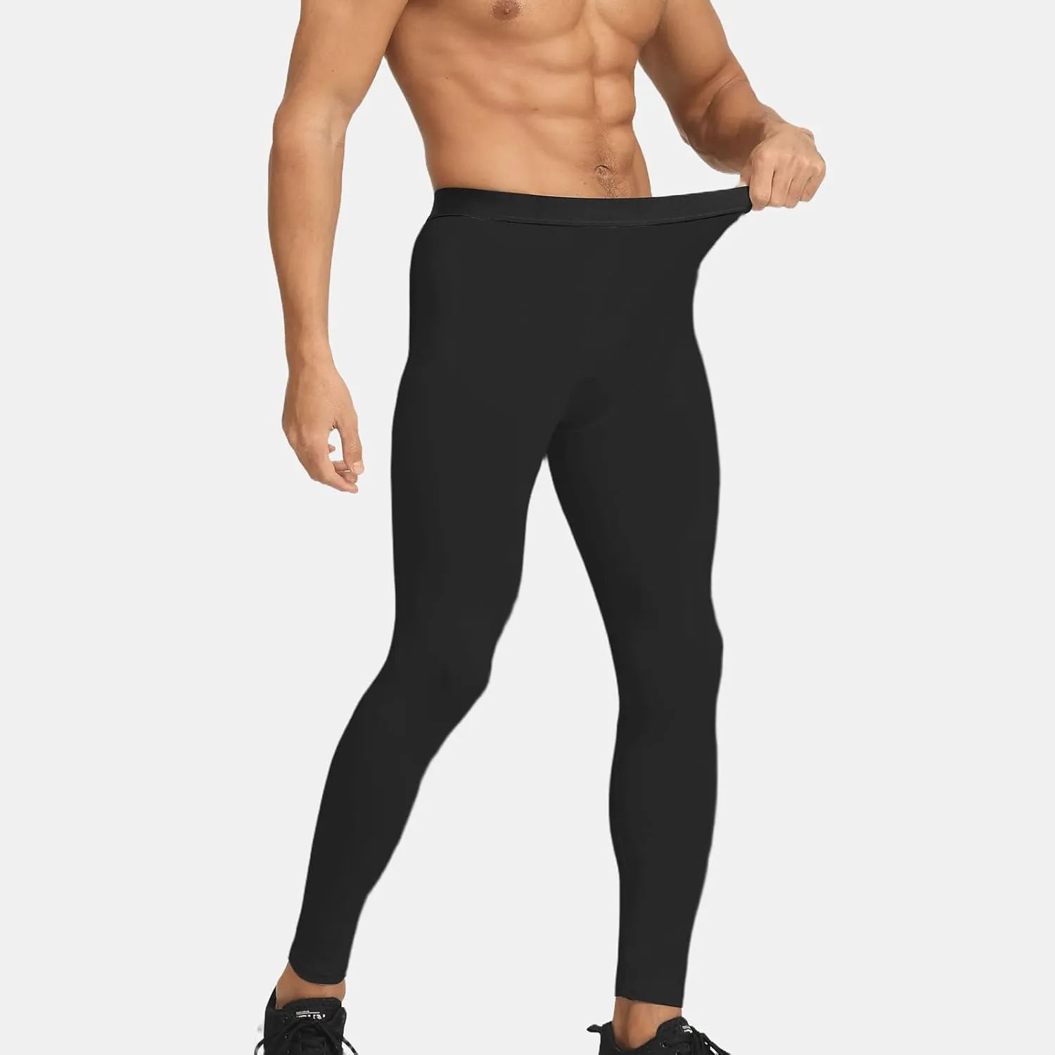 HYCOPROT Men's Compression Pants, Athletic Leggings Baselayer Bottoms Workout Tights for Basketball Running Yoga Gym