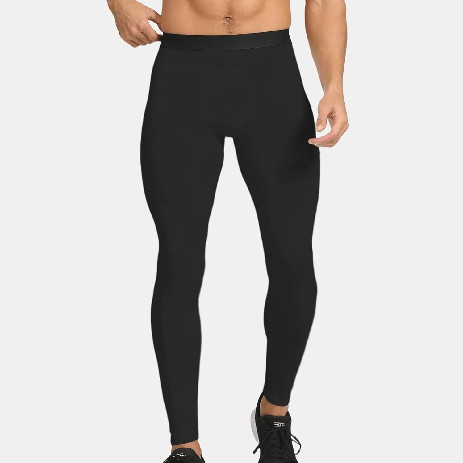 HYCOPROT Men's Compression Pants, Athletic Leggings Baselayer Bottoms Workout Tights for Basketball Running Yoga Gym