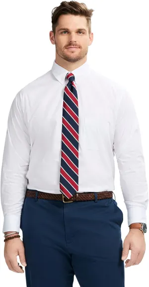 IZOD Men's Big and Tall Dress Shirt Long Sleeve Wrinkle Free Stretch Button Down Collar