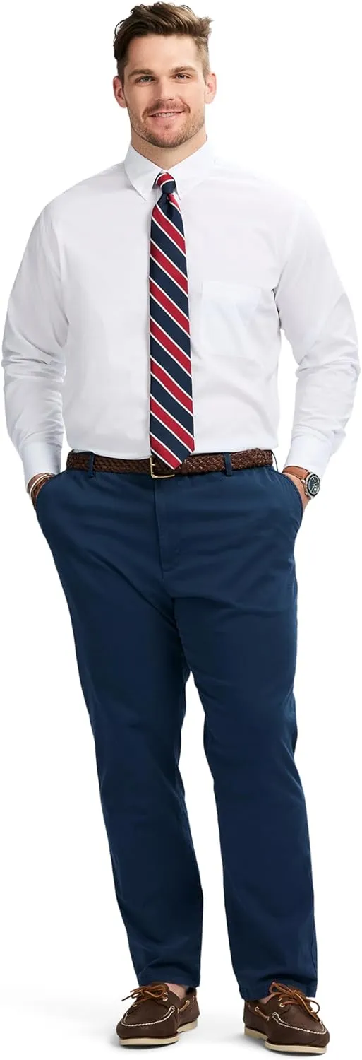 IZOD Men's Big and Tall Dress Shirt Long Sleeve Wrinkle Free Stretch Button Down Collar