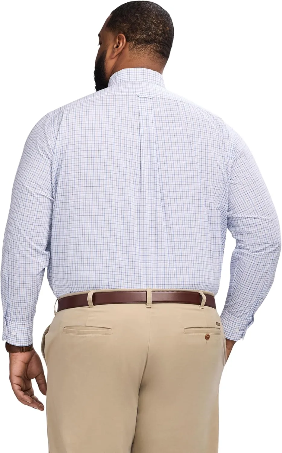 IZOD Men's Big and Tall Dress Shirt Long Sleeve Wrinkle Free Stretch Button Down Collar
