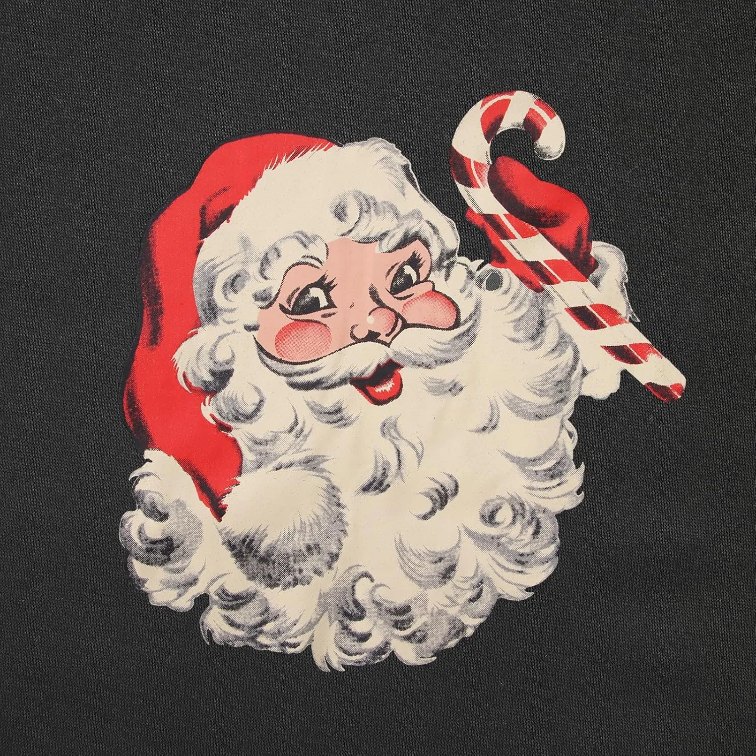 IZYJOY Women Christmas Santa Sweatshirt Retro Santa Claus Pullover Oversized Top Crewneck Long Sleeve Xmas Vacation Sweaters