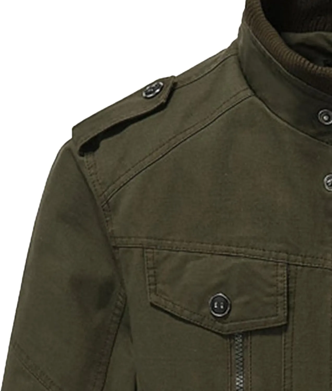 JEShifangjiusu Men Cotton Lightweight Jacket Military Jacket Casual Field Coat Windbreaker Winter Thicken Outwear Jacket Coat