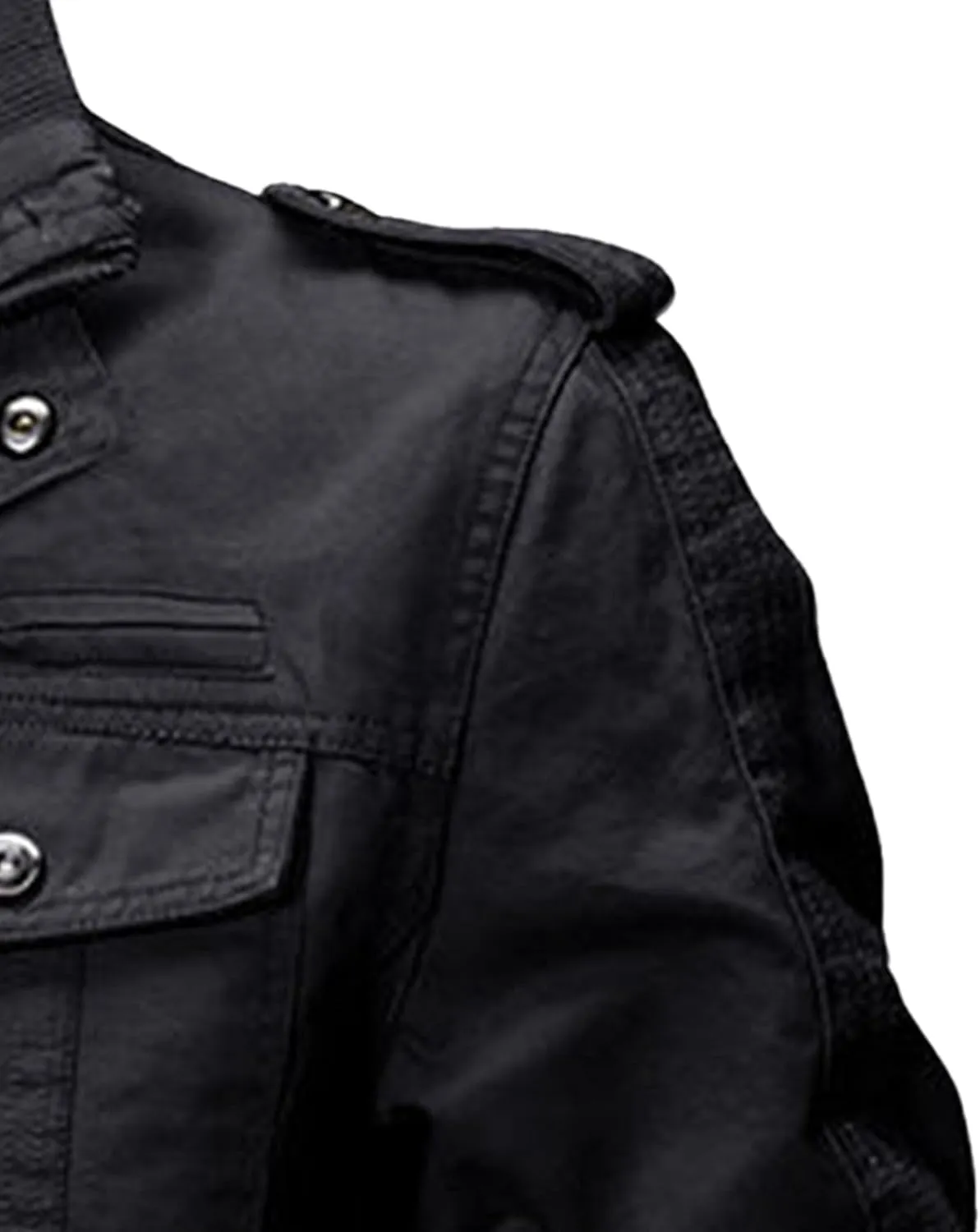 JEShifangjiusu Men's Washed Cotton Military Jacket Lightweight Casual Field Coat Windbreaker Utility Bomber Jackets Outwear