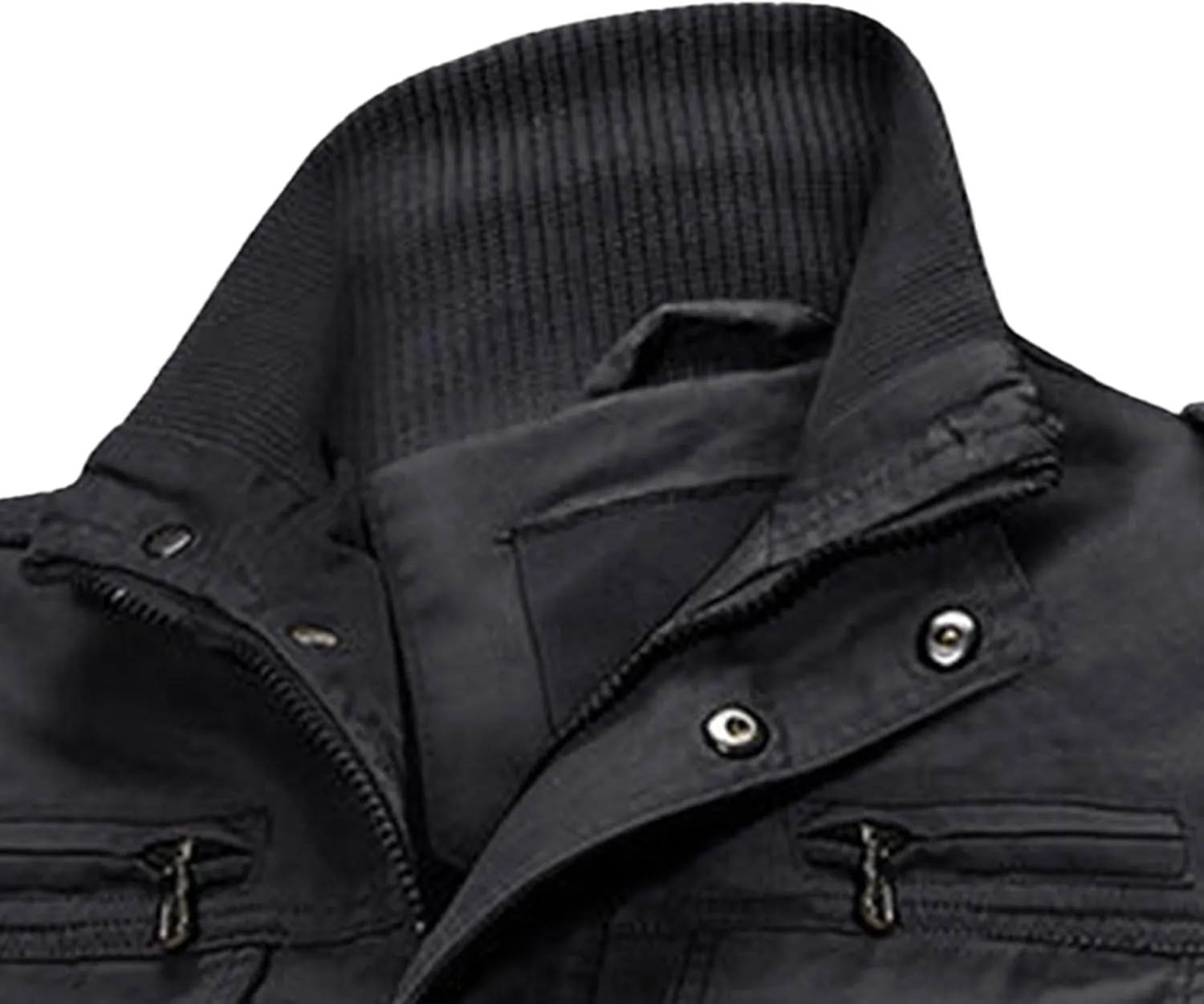 JEShifangjiusu Men's Washed Cotton Military Jacket Lightweight Casual Field Coat Windbreaker Utility Bomber Jackets Outwear