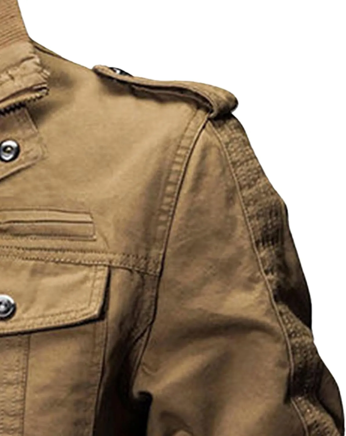 JEShifangjiusu Men's Washed Cotton Military Jacket Lightweight Casual Field Coat Windbreaker Utility Bomber Jackets Outwear