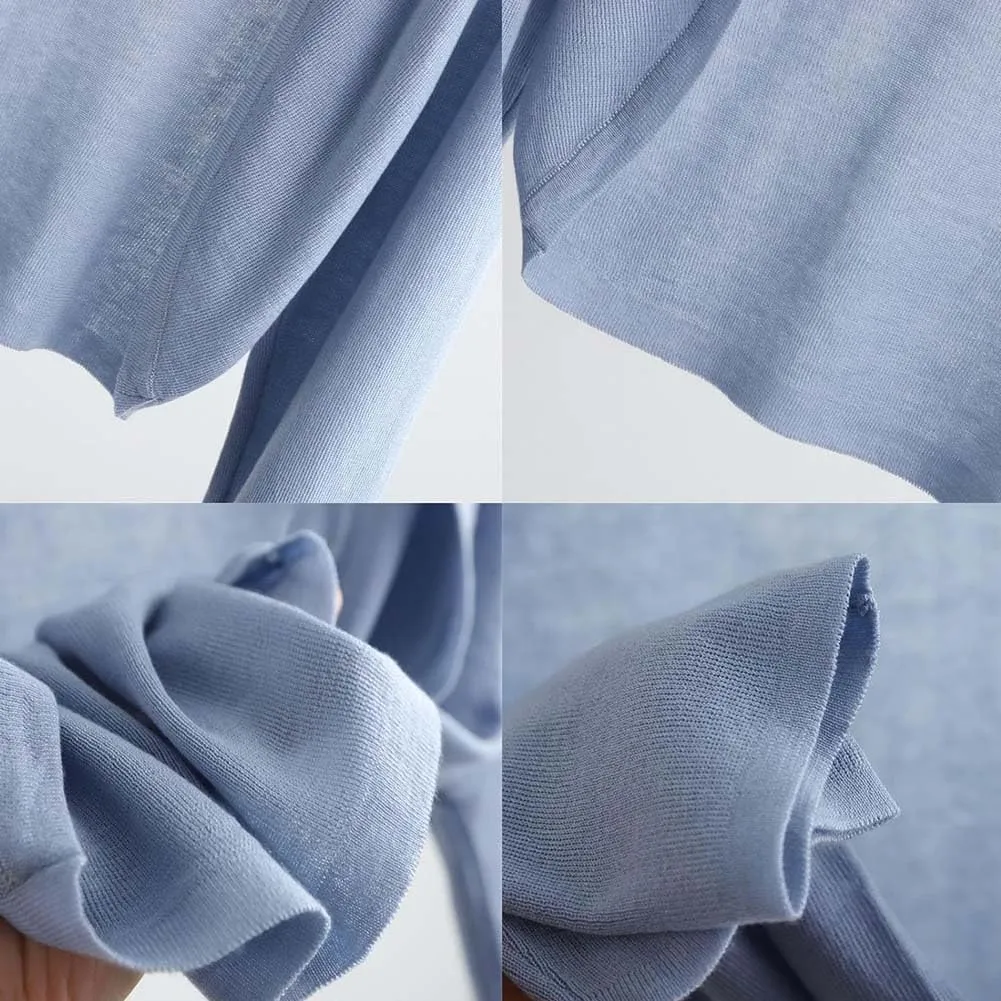 KCRPM Sun Knit Cardigan Women's Thin Ice Silk Coat Shawl, Extractiony Sun Knit Cardigan, 2024 New Summer Uv Blocking Shirts