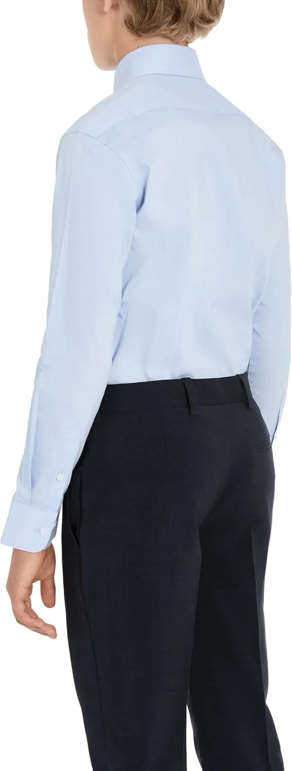 Kenneth Cole Boys' Dress Shirt with Clip-on Tie Set, Sizes 8-20