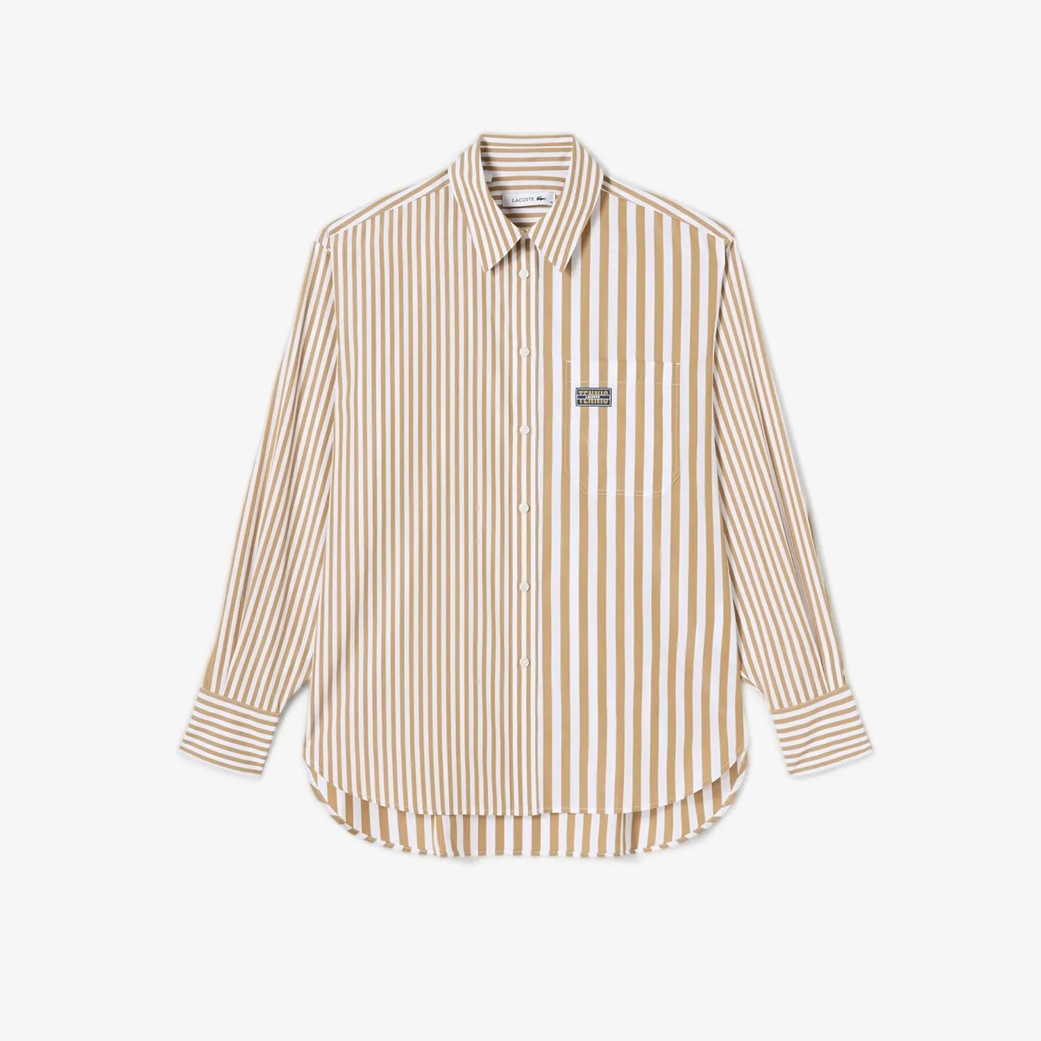 Lacoste Women's Striped Cotton Poplin Shirt