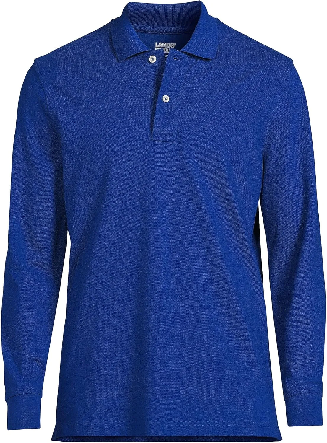 Lands' End Men's Comfort First Long Sleeve Solid Mesh Polo